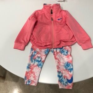 Nike warm up set jacket and pants tie dye